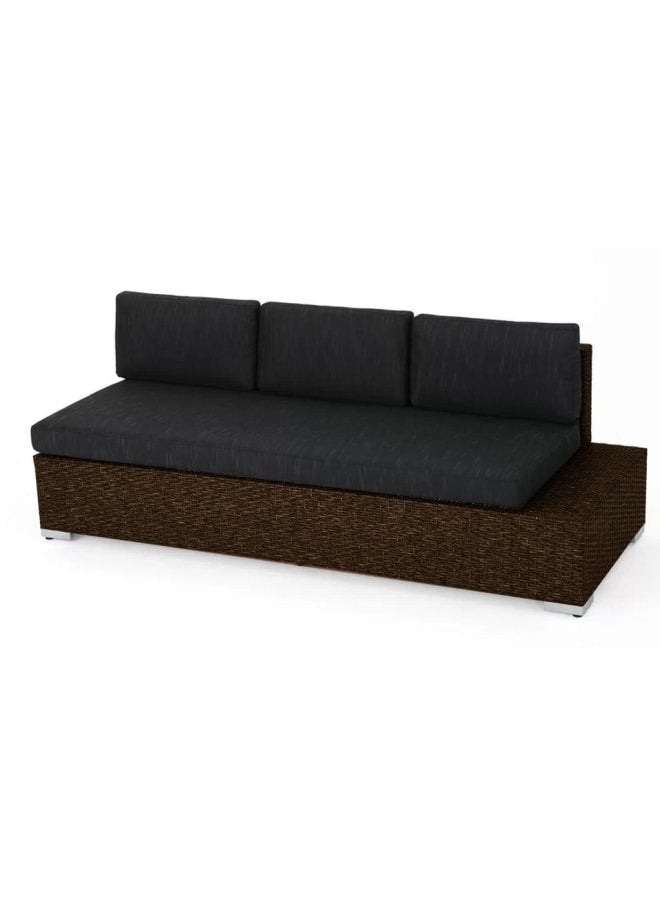 سامبا راتان أريكة خارجية من قماش الروطان والجاكوار - بني ورمادي - Image 4